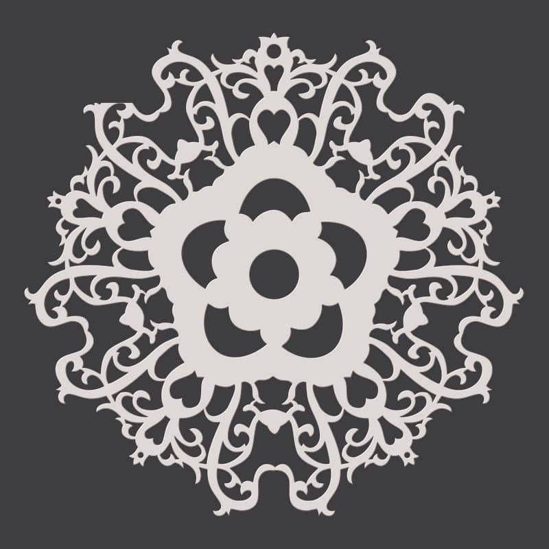 Elegant Floral Mandala Laser Cut Vector Pattern DXF File