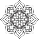 Design de Vetor de Mandala Floral Elegante para Corte a Laser