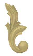 Elegante Ornamento Floral Archivo STL 3D para Tallado en Madera