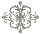 Elegant Floral Ornament 3D STL File for CNC Wood Carving