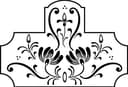 Panel Decorativo con Ornamento Floral Vector