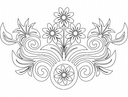 Arquivo DXF de Design Floral Ornamental Elegante