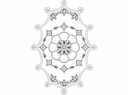 Arquivo Vetorial de Ornamento Floral Elegante para Corte a Laser DXF