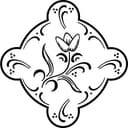 Elegant Floral Ornament Vector File for Laser Cutting