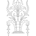 Elegant Floral Ornament Vector for Laser Cutting DXF File