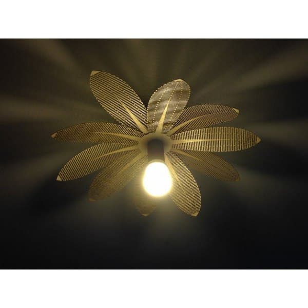 Elegant Floral Petal Ceiling Lamp Vector DXF File