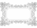 Marco Rectangular Floral Elegante Archivo Vectorial DXF para Corte Láser