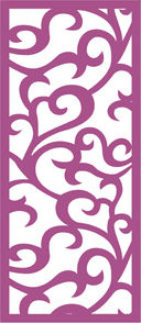 Diseño Vectorial de Panel CNC con Volutas Florales Elegantes (SVG, DXF)