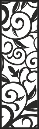 Archivo Vectorial de Patrón Floral Elegante para CNC