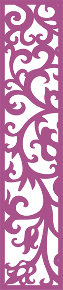 Elegant Floral Scroll CNC Screen Panel Vector File