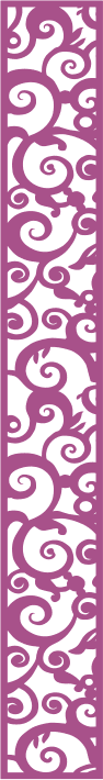 Panel Decorativo de Volutas Florales para Corte Láser DXF