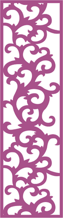 Panel de Corte Láser con Arabescos Florales - Vector
