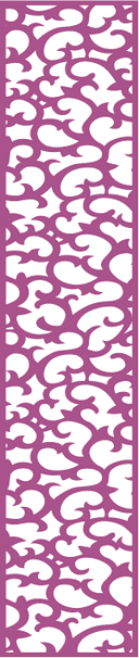 Elegant Floral Scroll Seamless Laser Cut Vector Panel