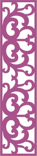 Elegant Floral Scrollwork Laser Cut Panel Vector File