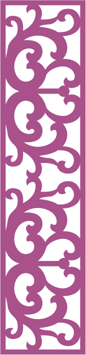 Elegant Floral Scrollwork Laser Cut Panel Vector File