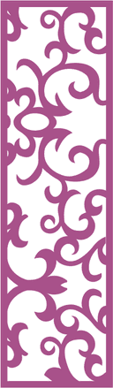 Elegant Floral Scrollwork Laser Cut Panel Vector File