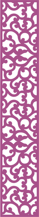 Elegant Floral Seamless Laser Cut Panel Vector Design