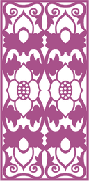 Elegant Floral Seamless Laser Cut Panel Vector File