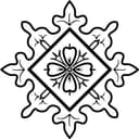 Arquivo Vetorial de Ornamento Quadrado Floral para Corte a Laser
