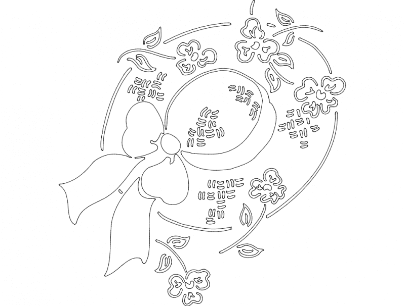 Elegant Floral Sun Hat Vector DXF File for Laser Cutting
