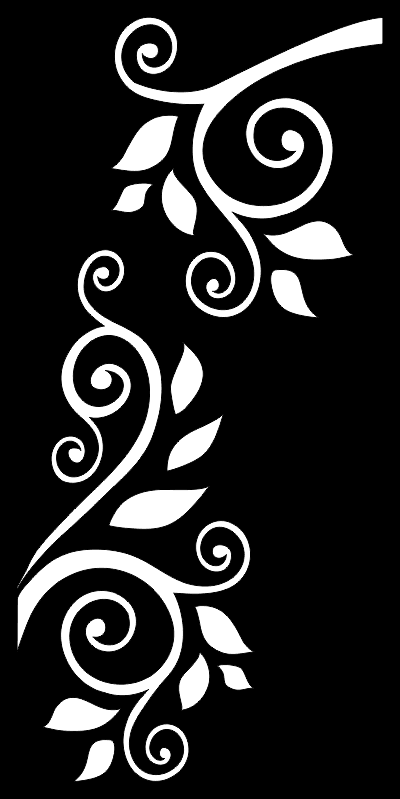 Elegant Floral Swirl Corner Vector Design for Laser Cutting