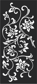 Panel Decorativo Floral Elegante Archivo Vectorial