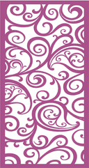 Arquivo Vetorial de Painel Decorativo com Redemoinhos Florais