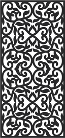 Arquivo Vetorial de Painel Decorativo com Arabescos Florais
