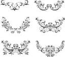 Elegant Floral Swirl Ornaments Vector Set for Laser Cutting