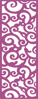 Elegant Floral Swirl Pattern Vector for Laser Cutting