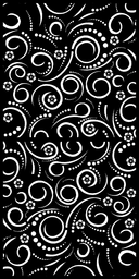 Patrón Floral Elegante con Espirales Vector para Corte Láser