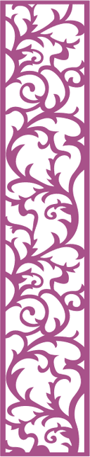 Painel Vertical Floral Elegante para Corte a Laser