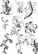 Elegant Floral Swirls Vector Collection for Laser Cutting