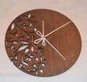 Elegant Floral Wall Clock Laser Cut Design SVG Vector