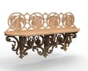 Elegant Fruit Motif Wall Shelf Vector for Laser Cutting