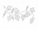 Elegant Grape Vine Vector Design for Laser Cutting DXF