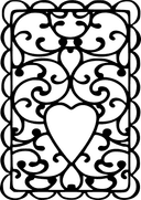 Elegant Heart Filigree Panel Free Vector for Laser Cutting