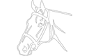 Silueta Elegante de Cabeza de Caballo Vector DXF para Láser
