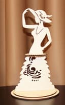 Servilletero Dama Elegante Diseño Vectorial Laser Cut