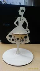 Elegant Lady Napkin Holder Laser Cut Vector DXF
