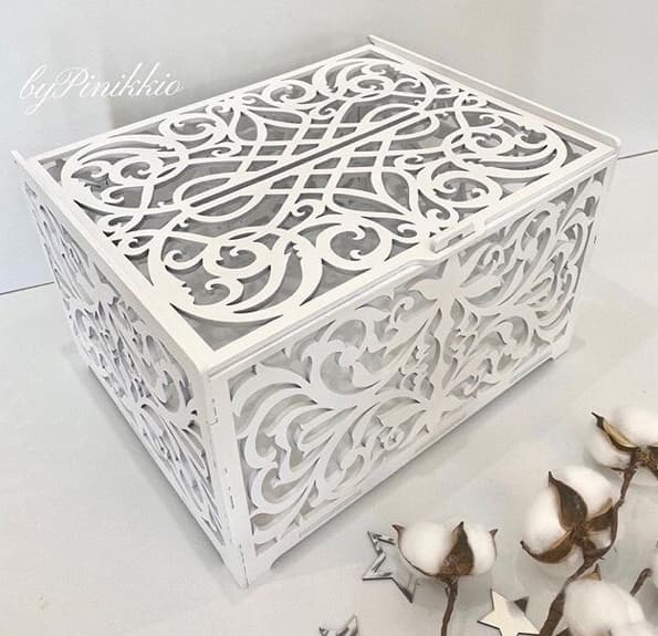 Elegant Laser Cut Decorative Storage Box Vector File