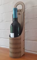 Elegante Soporte de Vino para Corte Láser - Vector SVG