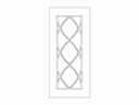 Archivo Vectorial DXF de Diseño de Panel de Puerta con Celosía