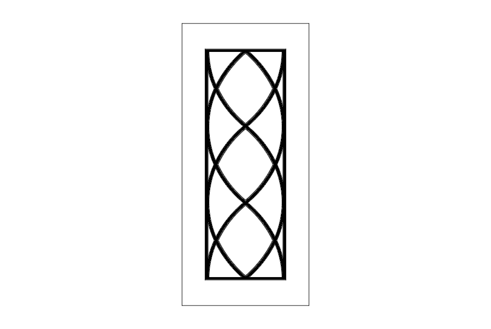 Elegant Lattice Pattern Panel Vector DXF File