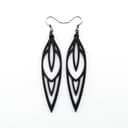 Elegant Leaf Drop Earrings Laser Cut Vector Design