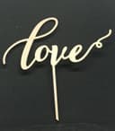 Diseño Vectorial Elegante de Cake Topper Love para Láser