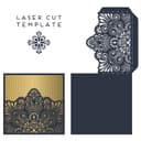 Elegant Mandala Laser Cut Invitation Card Vector Template
