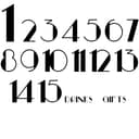 Elegant Numbers 1-15 Vector Set for Laser Cutting DXF
