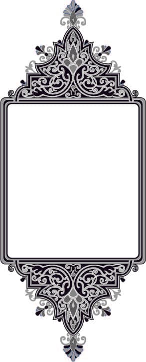 Elegant Ornamental Frame Vector for Laser Cutting