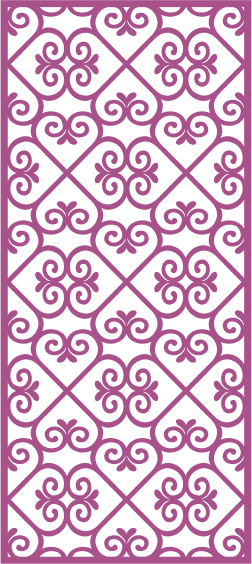 Elegant Ornamental Seamless Pattern Panel Laser Cut Vector